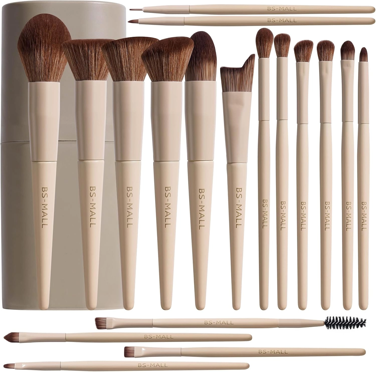 Professional Makeup Brush Set with Travel Case 18 Pcs for Makeup Artists